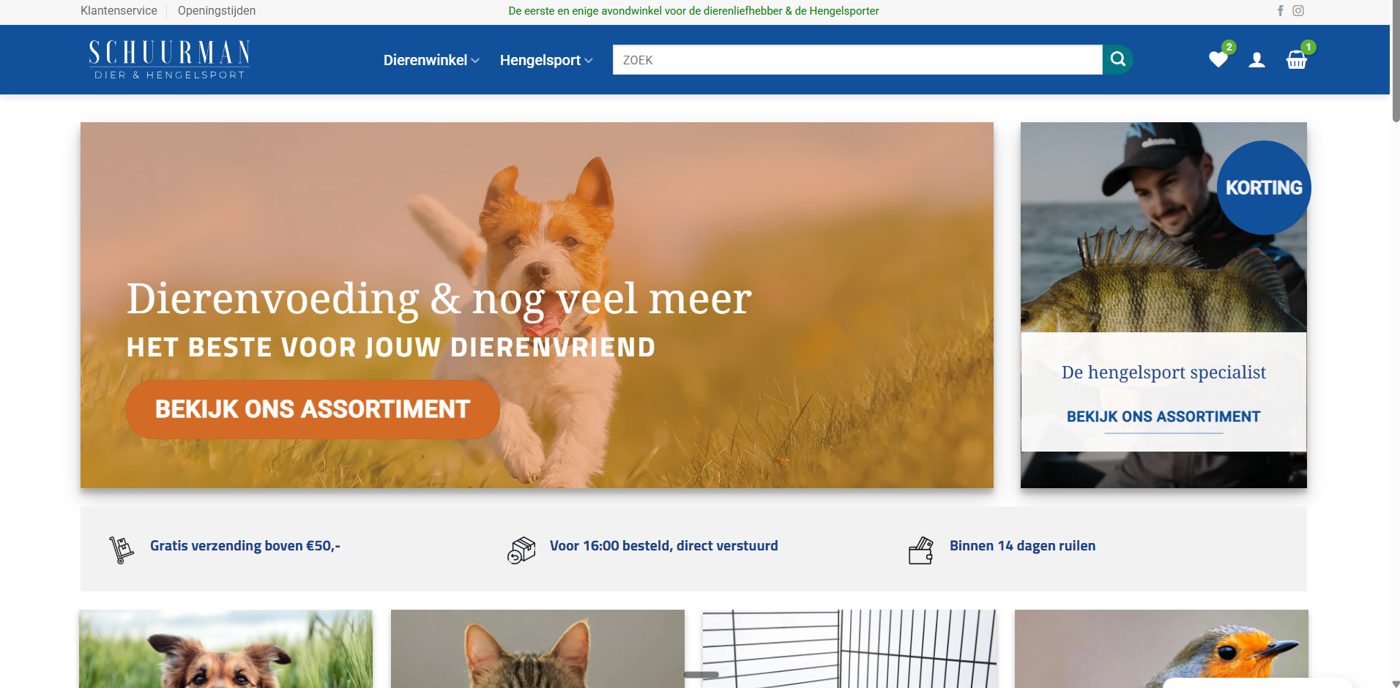 Schuurman Dier & Hengelsport homepage